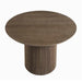 Round Solid Oak Wood Pedestal Dining Table - Natural Finish for Kitchen & Cafe