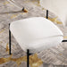 Modern Upholstered Curved Back Dining Side Chair with Sturdy Metal Legs