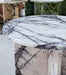 Elegant Tostone Greece Lilac White Marble Coffee Table for Modern Living Room