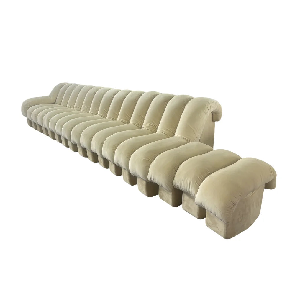 Italian Luxury Modular Snake Sectional Sofa Set for Modern Living Rooms