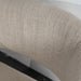 Elegant Cream Fabric Accent Chair, Linen Armchair with Modern Curved Design