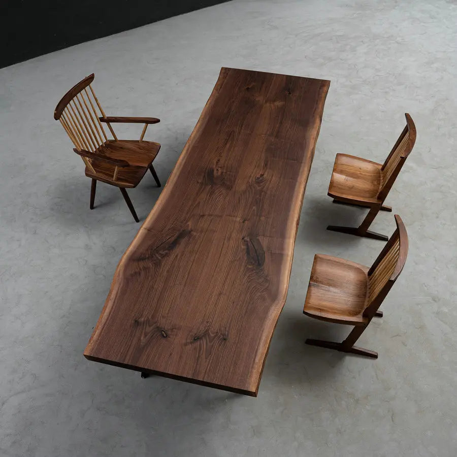 Luxury Live Edge Black Walnut Acacia Solid Wood Dining Table Top