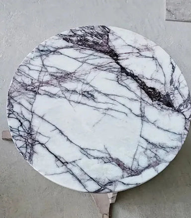 Elegant Tostone Greece Lilac White Marble Coffee Table for Modern Living Room