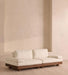 Luxury Fabric Single Sofa Chair with Wooden Legs - Modern Living Room Chaise