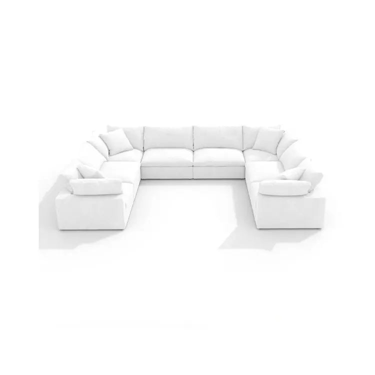 Luxury Boucle Down Feather Modular Cloud Sectional Sofa for Living Room