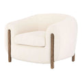 Modern Upholstered Tub Accent Chair for Indoor Living Room Seating Comfort