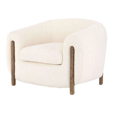 Modern Upholstered Tub Accent Chair for Indoor Living Room Seating Comfort