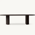 Elegant Oval Solid Wood Dining Table - Custom American Farmhouse Style Kitchen Furniture