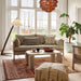 Natural Rattan Oak Wood Frame Couch Sofa for Modern Living Room Hotel
