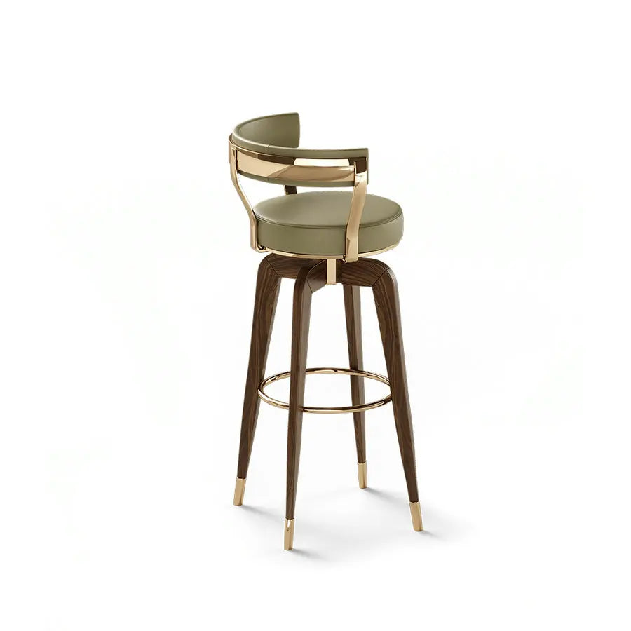 Elegant Faux Leather Mid-Century Modern Counter Height Dining Barstool