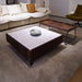 Modern Marble Top Coffee Table or Walnut Wood Rectangular Side Table