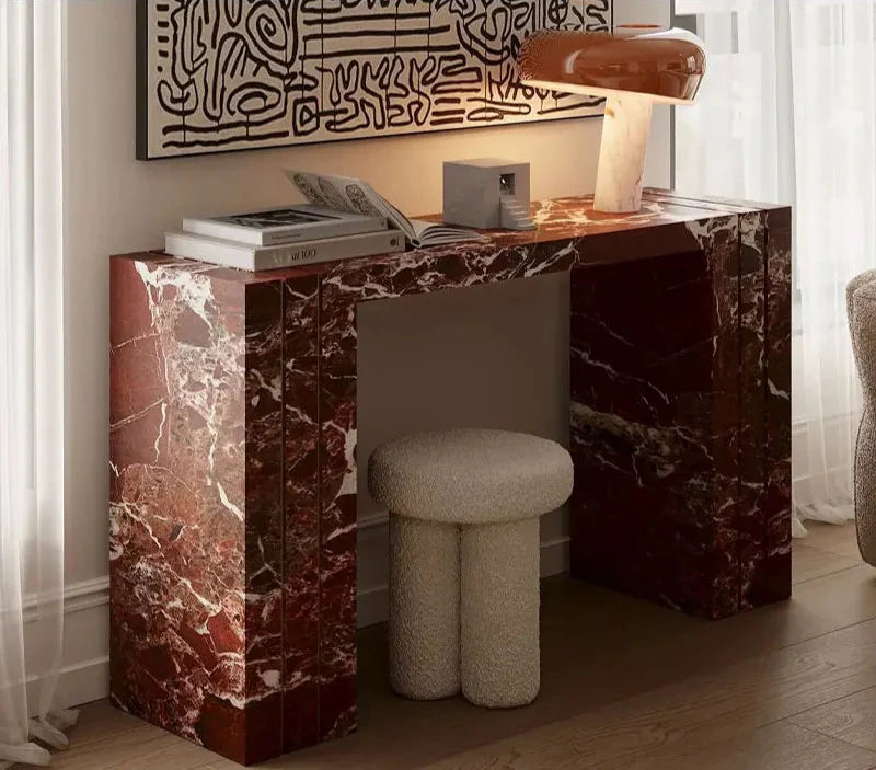 Luxurious Tostone Calacatta Viola Marble Rectangle Console Table for Elegant Spaces