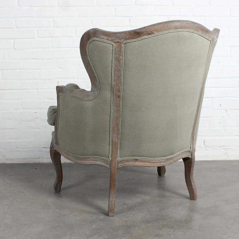 Elegant French Wooden Carved Armchair for Living Room, Wedding, or Accent Piece