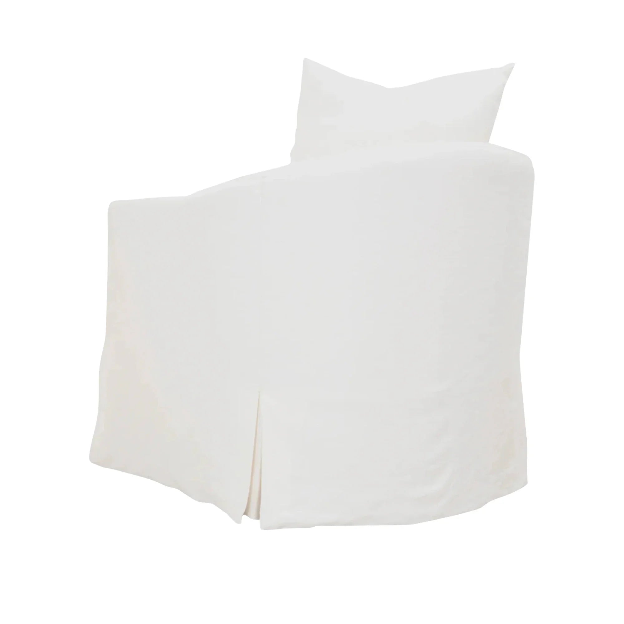 Elegant French Linen Upholstered Single Sofa Chair for Living Room Comfort