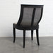 Solid Oak French Style Dining Chair with Rattan Cane Back