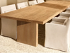Elegant Solid Oak Wood Dining Table: Customizable Luxury, Home & Hotel