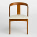 Stylish Oak Wood Curved Back Dining Chair for Cafe, Restaurant & Home