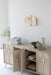 Elegant Japandi French Louis Recycled Pine Sideboard Cabinet for Living Room