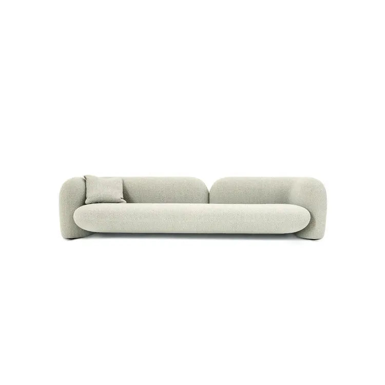 Elegant White Velvet Modular Curved Sofa Set for Modern Living Room