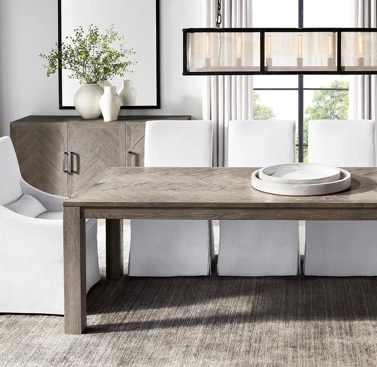 Elegant Solid Wood Dining Table for Home or Restaurant, Customizable Size & Color