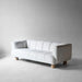 Plush White Boucle Three-Seat Sofa – Modern Living Room Couch Furniture