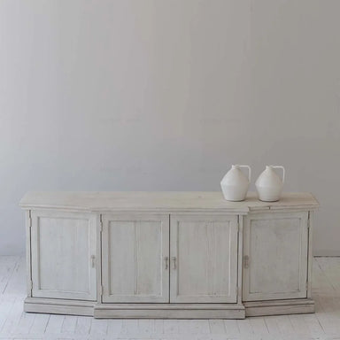 Wabi-sabi Recycled Pine Sideboard Cabinet: Rustic Minimalist Living Room Storage