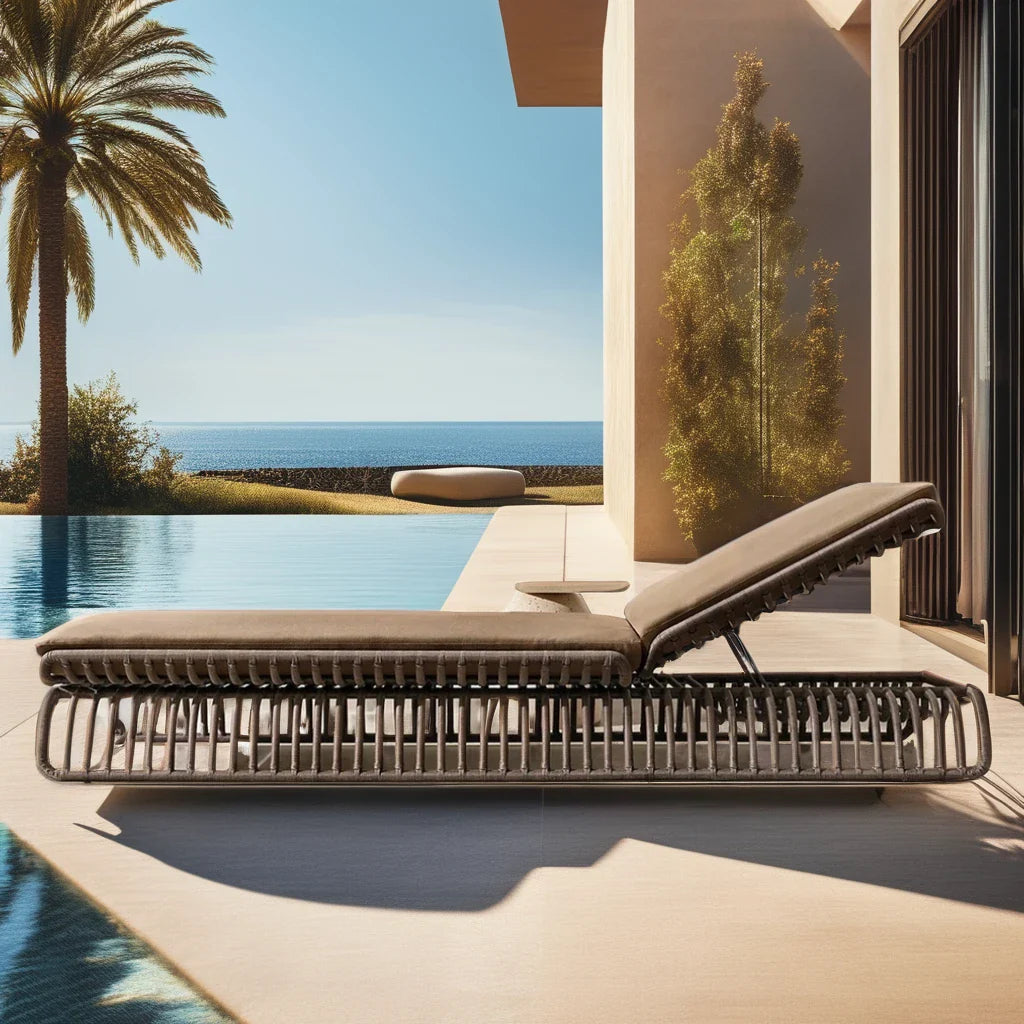 Premium All-Weather Rattan Sun Lounger for Commercial Outdoor Fit-Outs