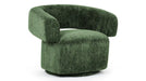 Emerald Velvet Swivel Accent Chair: Plush Rotating Lounge Armchair for Living Room