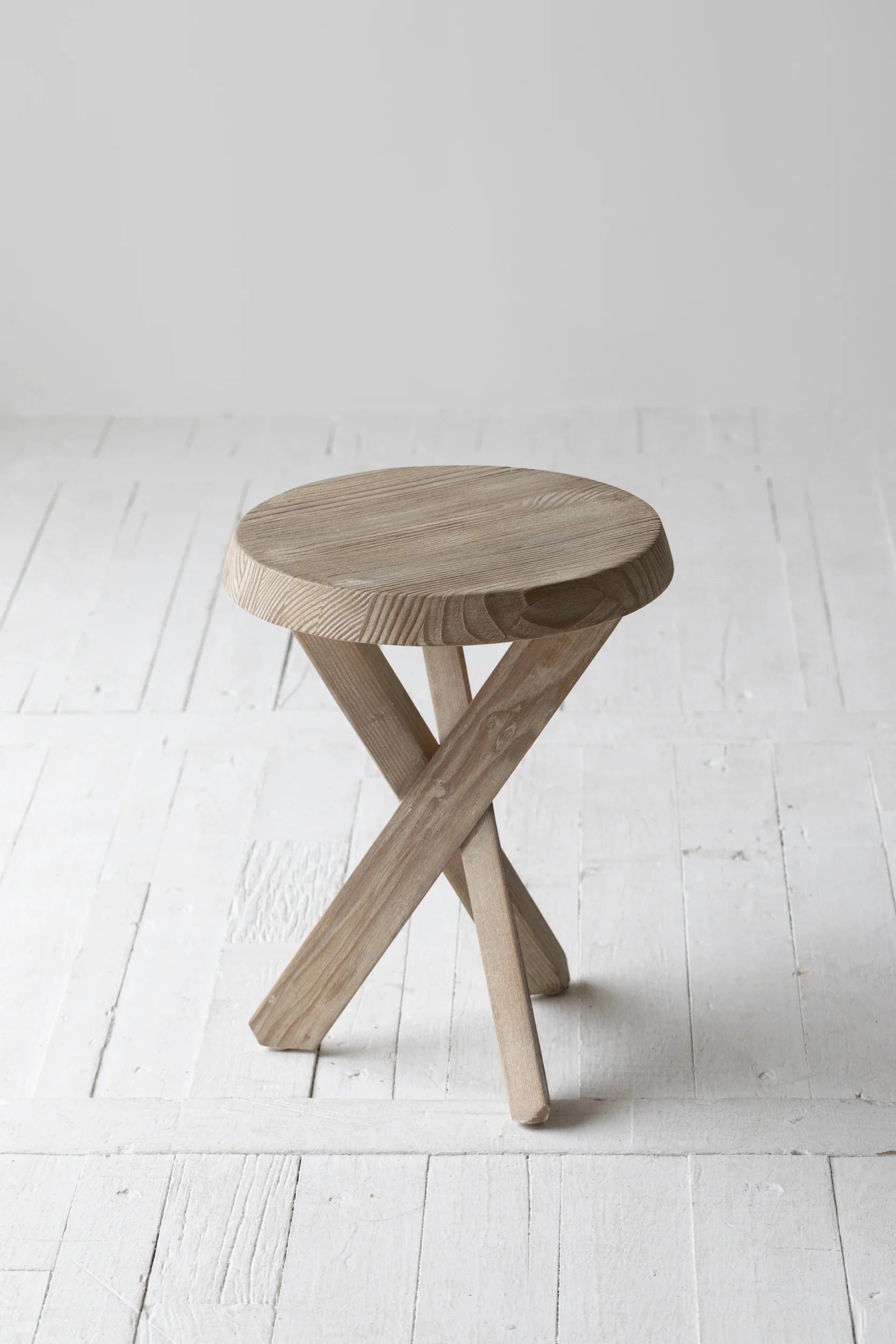 Mid-Century Vintage Reclaimed Wood Multifunctional Side Table, End Table, Stool