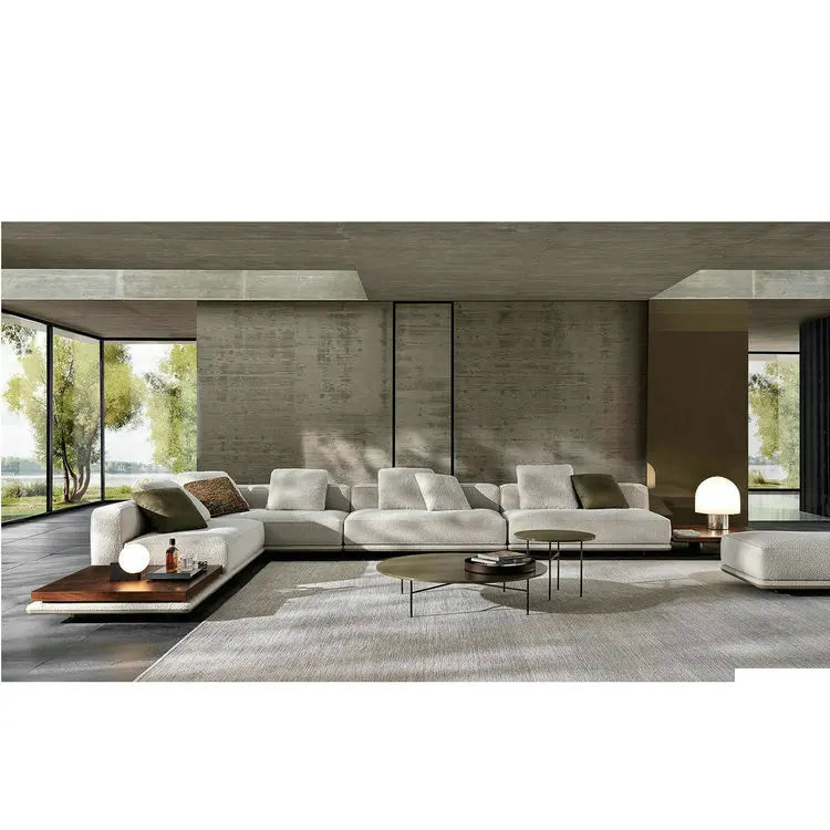 Modern Luxury Fabric Modular Sectional Living Room Sofa Set