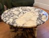 Elegant Round Marble Coffee Table with Calacatta Viola Stone Top