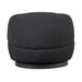 Black Boucle Swivel Armchair: Modern Metal Leg Rotation Lounge Chair