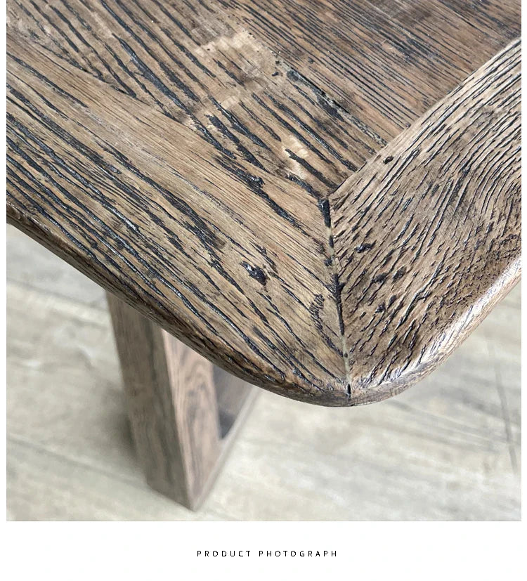French Country Reclaimed Elm Extendable Dining Table Rustic Farmhouse Style