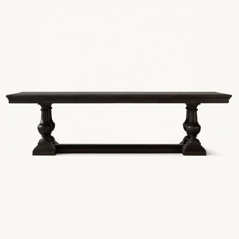 Elegant Solid Wood Dining Table - American Farmhouse Style, Custom Sizes