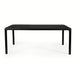Modern Solid Oak Wood Dining Table, Custom Black Finish, Durable Home Desk
