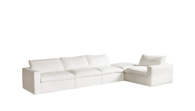 Luxurious Modular Cloud Sectional Sofa Set - White Nordic Modern Living Room Couch