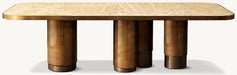 Classic Luxury Solid Oak Dining Table - Handcrafted, Elegant, Residential, Hotel