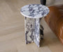 Tostone Elegant Round Marble Side Table for Living Room Decor