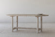 Elegant French Farmhouse Reclaimed White Pine Wood Dining Table Seats Eight