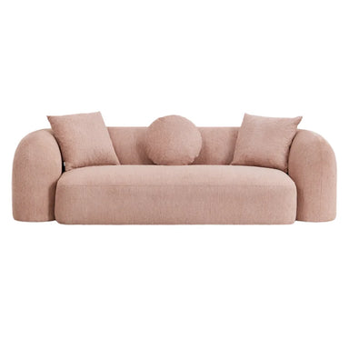 Plush Modern Sherpa Fabric Sectional Sofa for Living Room Lounges
