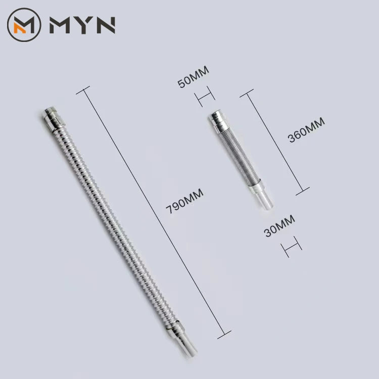 Adjustable Odor Proof Bathroom Sink Drain Pipe - Stainless Steel & Plastic