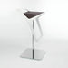 Modern Adjustable Swivel Bar Stool, Chromed Base, Premium PU Leather