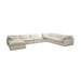 Plush Feather Down Modular U-Shaped Sectional Sofa for Large Living Rooms