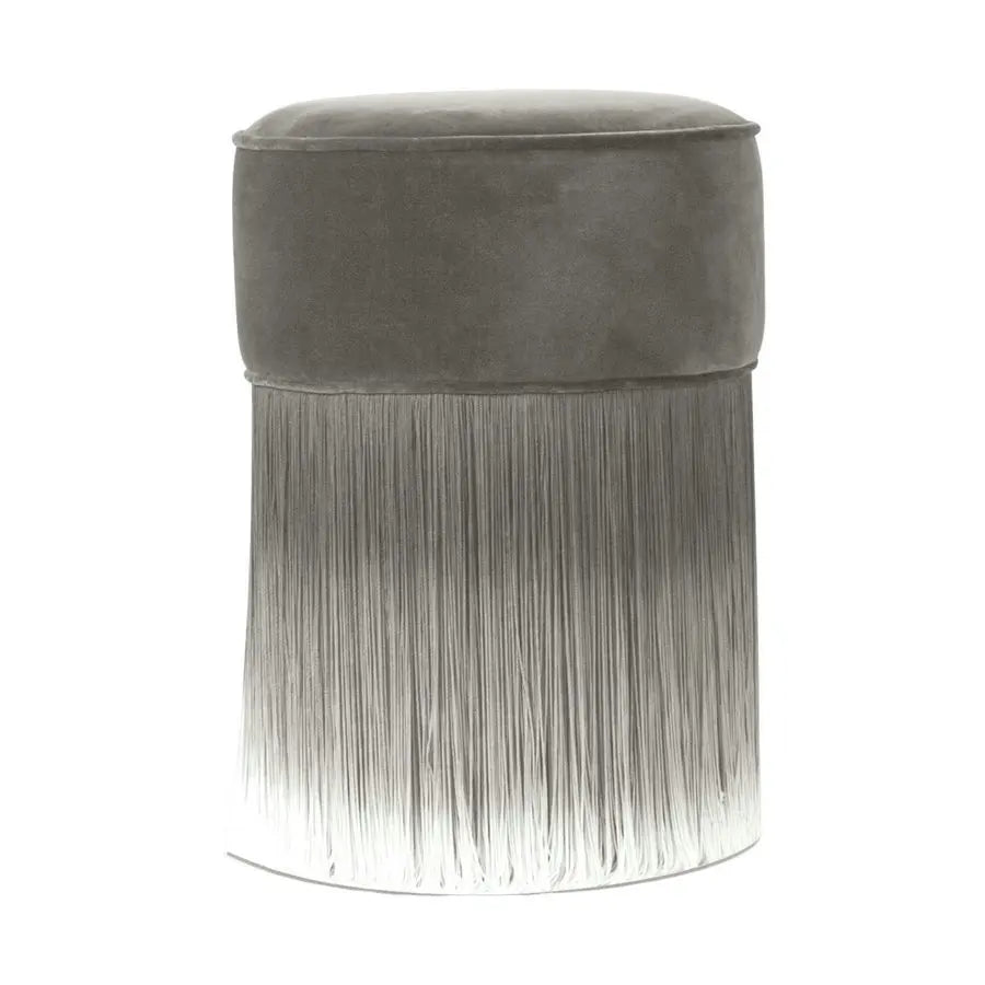 Luxury Velvet Tassel Pouf Ottoman for Living Room Vanity Stool
