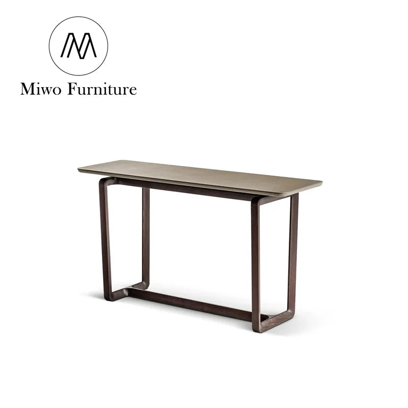 Modern Narrow Wooden Entryway Rectangular Italian Style Console Table