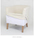 Elegant French Style Linen Dining Chair with Removable Cover, Solid Wood Frame