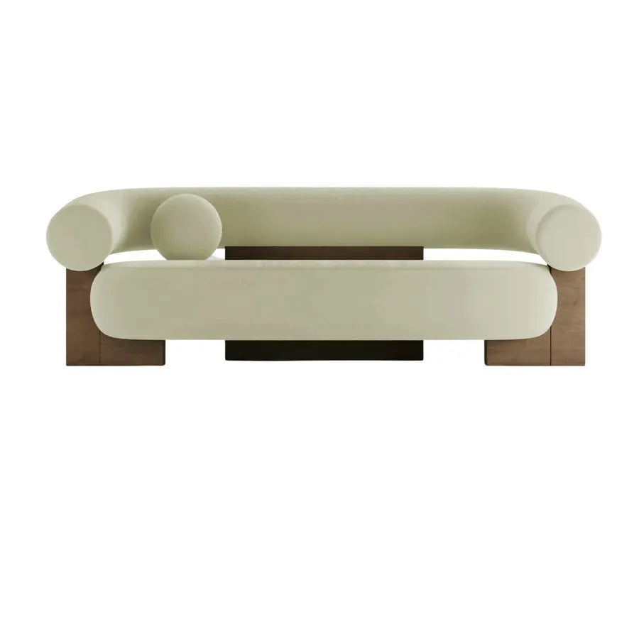 Luxurious Pink Velvet Curved 3-Seater Sofa for Modern Living Spaces