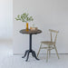 French Provincial Round Trestle Accent Table, Solid Wood Coffee Side Table