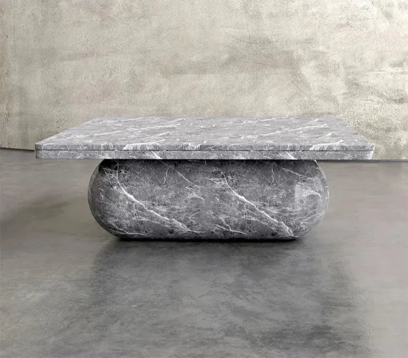 Elegant Carrara White Marble Rectangle Coffee Table for Modern Living Spaces