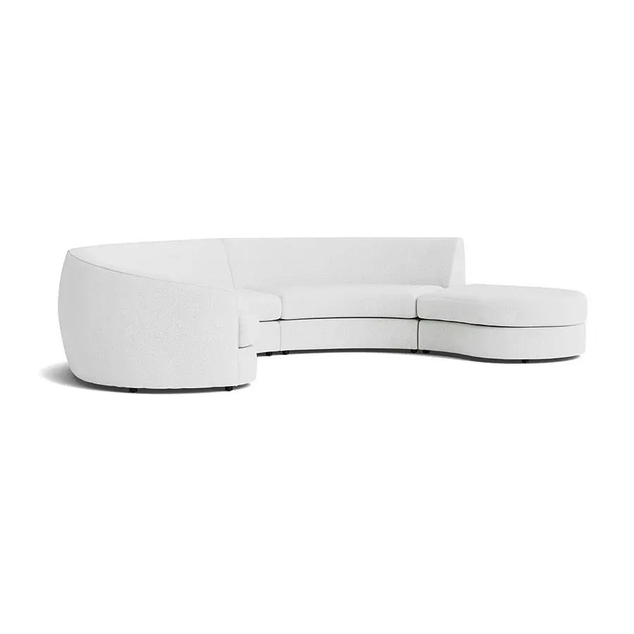 Luxurious Modern Curved Sectional Sofa, U-Shape Design, 7-Seater Floor Couch